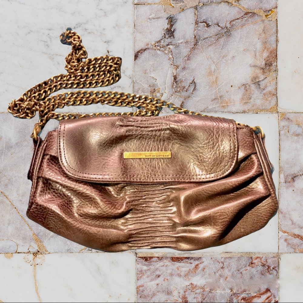 Matt & Nat Ruched vegan leather shoulder bag